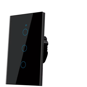 Interruptor Touch Smart 3 Gang Negro
